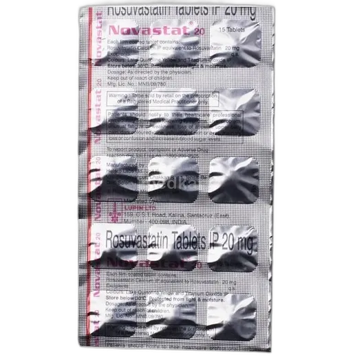 novastat 20mg tablet 15's
